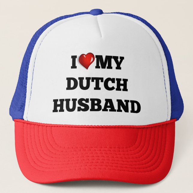 Casquette J'aime mon chapeau de camion hollandais pour mari (Devant)