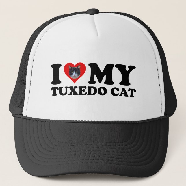Casquette J'Aime Mon Chat Tuxedo (Devant)