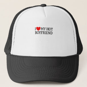 Casquette J'Aime Mon Chaud Garçon Coeur Rouge Mon Chaud Garç