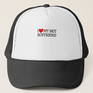 Casquette J'Aime Mon Chaud Garçon Coeur Rouge Mon Chaud Garç