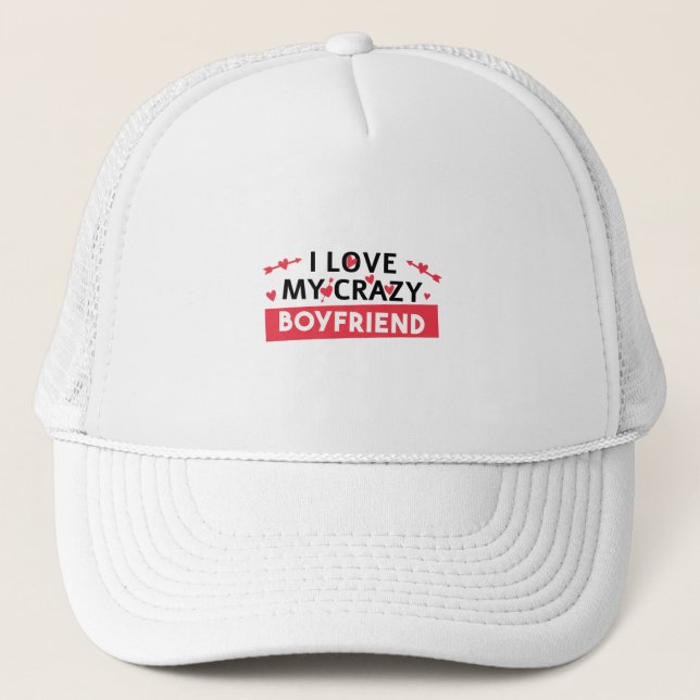 Casquette J'aime mon copain fou (Devant)