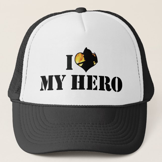 Casquette J'aime mon héros (Devant)