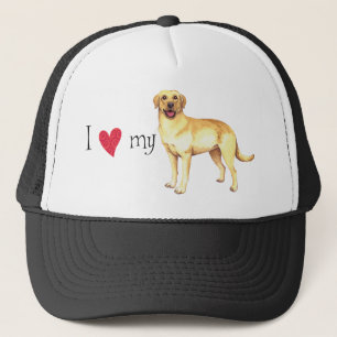 Casquette J'aime mon laboratoire jaune