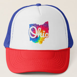 Casquette J'aime mon Ohio Maison Script Tie Dye Ohio