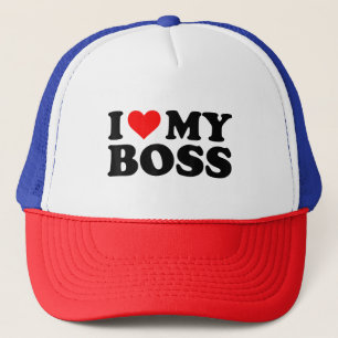 Casquette J'Aime Mon Patron Funny Red Heart Boss Je Coeur Me