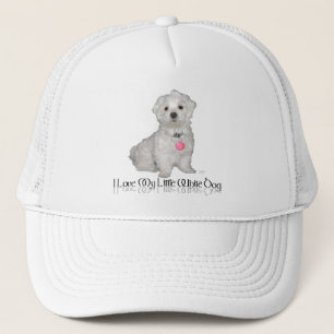 Casquette J'Aime Mon Petit Chien Blanc - Maltais !