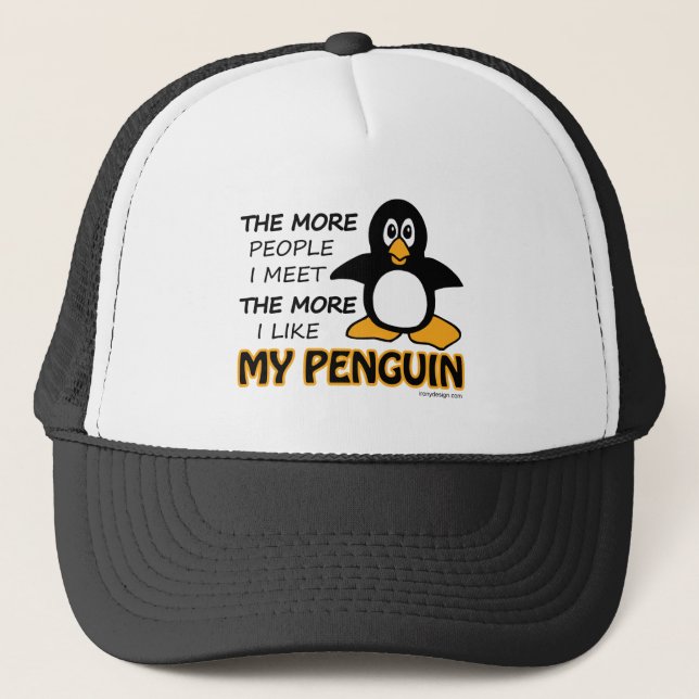 Casquette J'aime mon pingouin (Devant)
