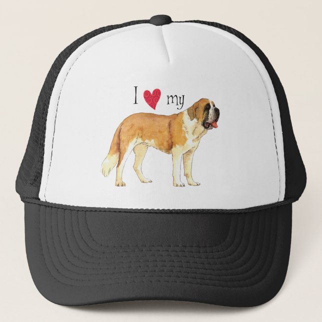 Casquette J'aime mon St Bernard (Devant)
