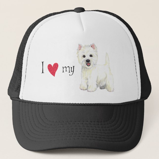 Casquette J'aime mon Westie (Devant)