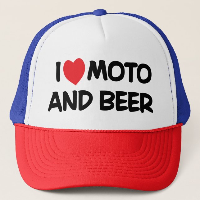 Casquette j'AIME MOTO ET BIÈRE (Devant)
