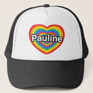 Casquette J'aime Pauline. Je t'aime Pauline. Cœur