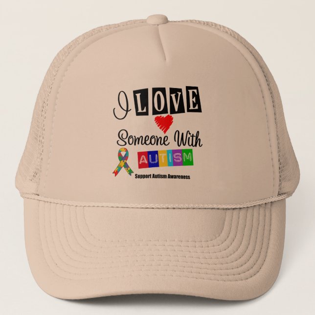 Casquette J'Aime Quelqu'Un Avec L'Autisme (Devant)