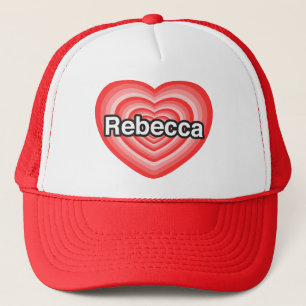 Casquette J'aime Rebecca. Je t'aime Rebecca. Coeur