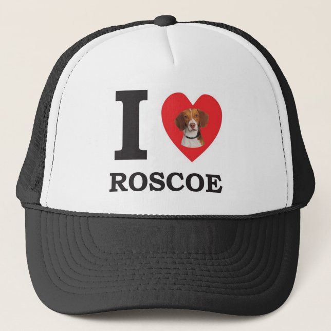 Casquette J'aime Roscoe le chien d'insecte de lit (Devant)