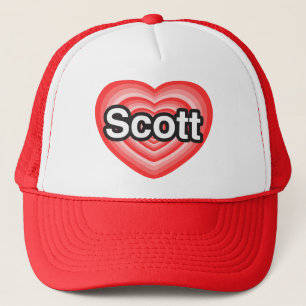 Casquette J'aime Scott. Je t'aime Scott. Coeur
