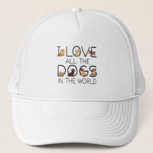 Casquette J'Aime Tous Les Chiens Dans Le Monde Cadeaux Amour
