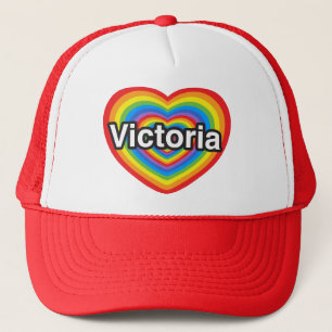 Casquette J'aime Victoria. Je t'aime Victoria. Coeur