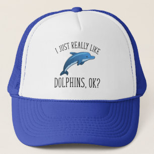 Casquette J'Aime Vraiment Les Dauphins, OK ?