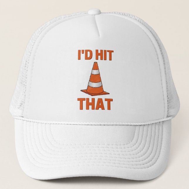 Casquette J'allais frapper ce drôle autocross orange cône ho (Devant)