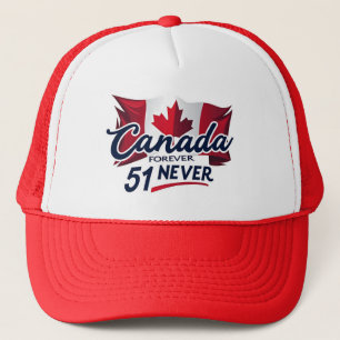 Casquette Jamais 51, Canada pour toujours, Feuille d'érable 