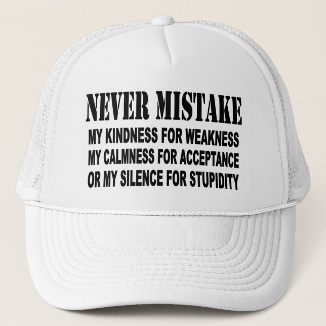 CASQUETTE JAMAIS ERREUR (Devant)