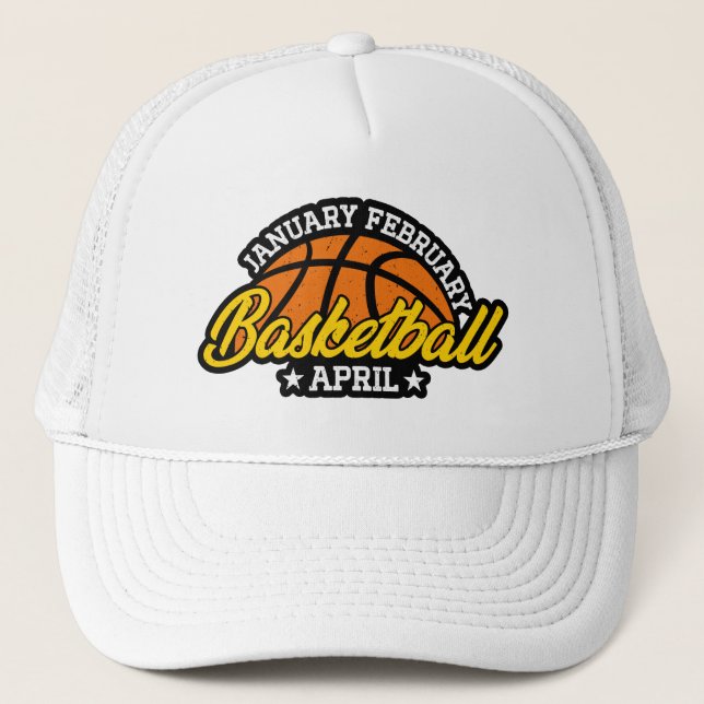 Casquette Janvier Février Basketball Avril Joueur Cool (Devant)