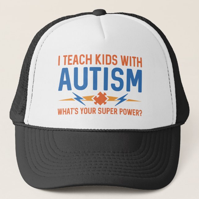 Casquette J'Apprends Aux Enfants L'Autisme (Devant)