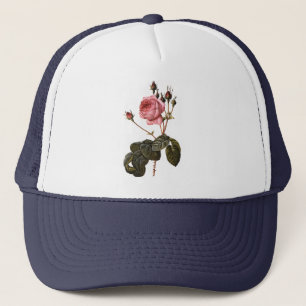 Casquette Jardin rose vintage en fleurs