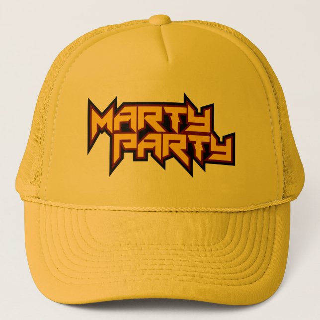 Casquette jaune 3 de camionneur de MARTyPARTy (Devant)