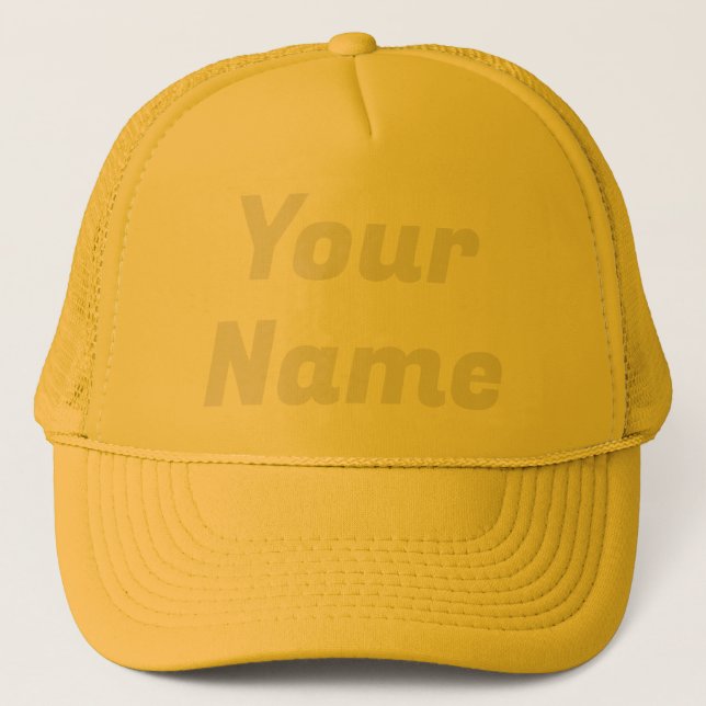 Casquette Jaune PERSONNALISABLE (Devant)