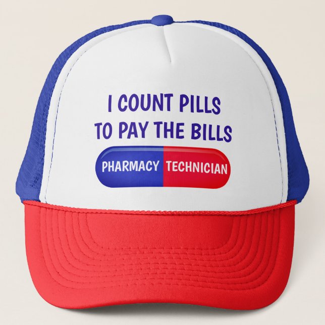 Casquette Je compte les pilules pour payer les factures (Devant)
