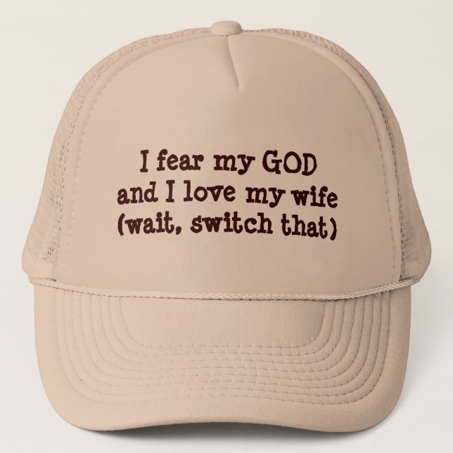Casquette Je crains le commutateur d'épouse d'amour d'un (Devant)