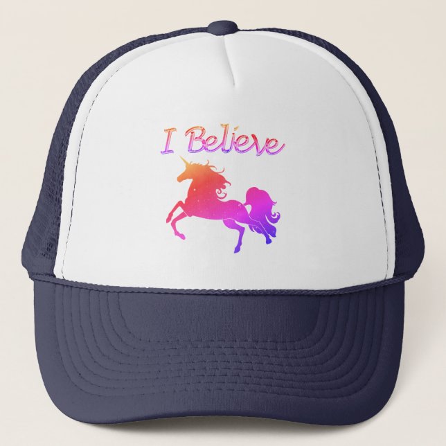 Casquette Je crois aux licornes (Devant)