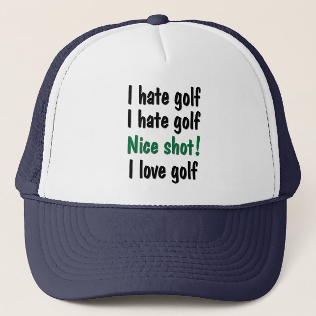 Casquette Je déteste - le golf d'amour (Devant)