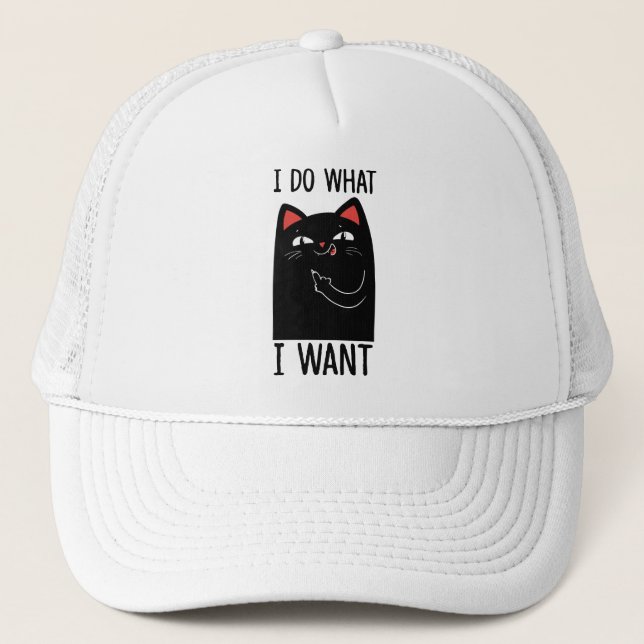 Casquette Je Fais Ce Que Je Veux Chat Noir Sarcastique (Devant)