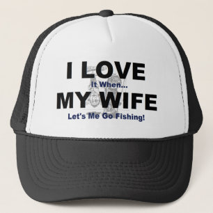 Casquette JE L'AIME quand MON ÉPOUSE me laisse partir pêcher