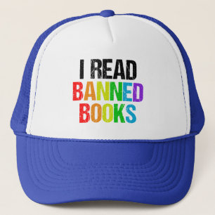 Casquette Je lis des livres interdits arc-en-ciel