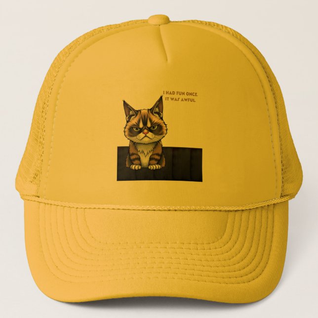 Casquette Je me suis amusé une fois. C'était affreux (Devant)