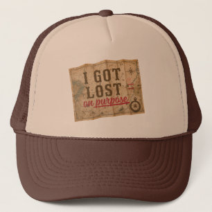 Casquette Je me suis perdu exprès Carte Vintage