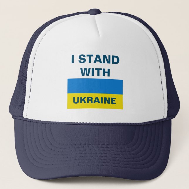 Casquette JE ME TIENS AVEC UKRAINE Trucker Hat (Devant)