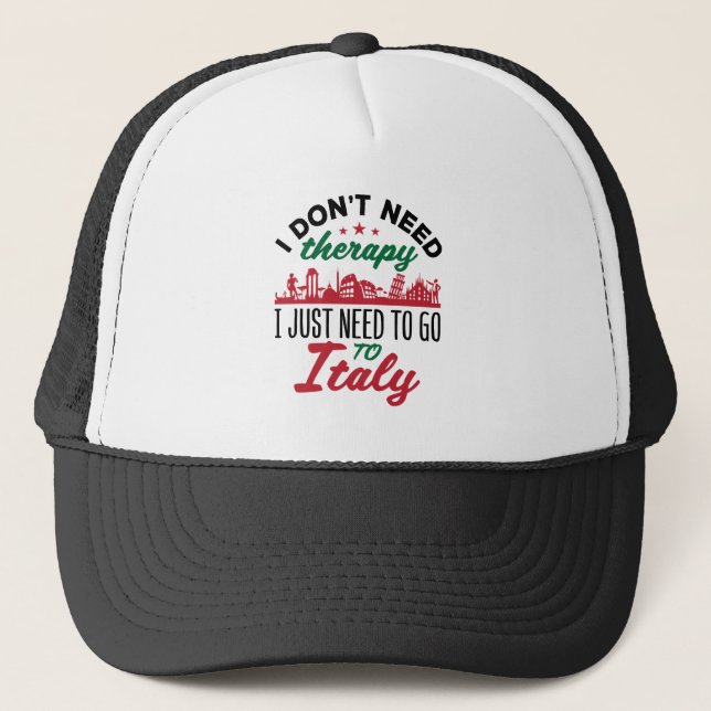 Casquette Je n'ai pas besoin de thérapie je dois juste aller (Devant)