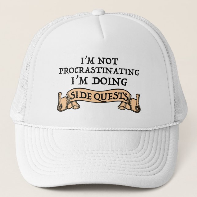Casquette Je ne fais pas de procrastination - Je fais des qu (Devant)
