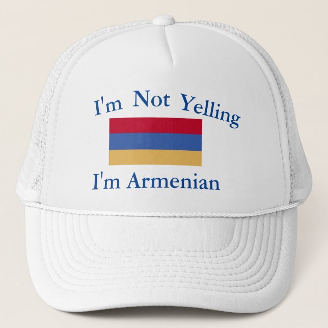 Casquette Je ne hurle pas Je suis un chapeau de camion armén (Devant)