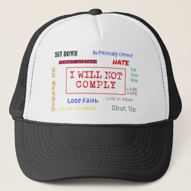 Casquette Je ne me conformerai pas ligne (Devant)