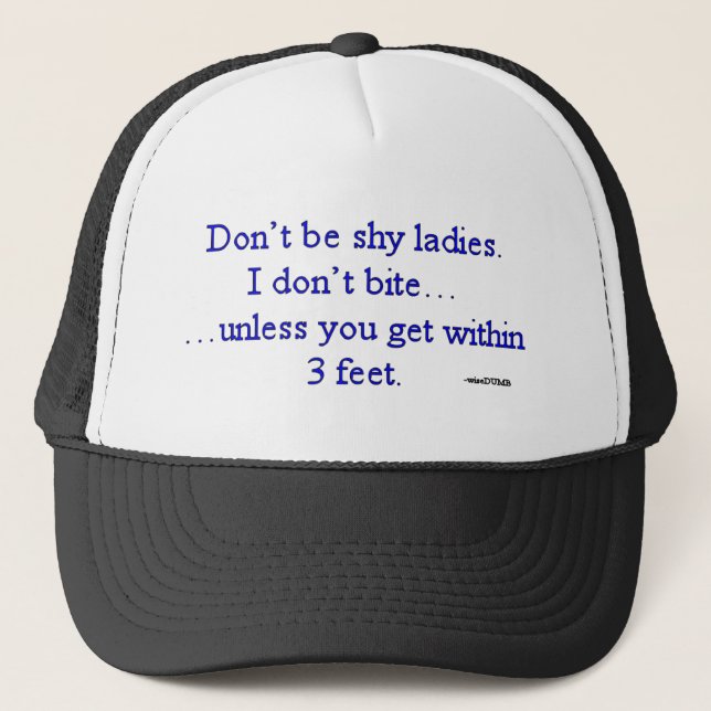 Casquette Je ne mords pas à moins que… plaisanterie de (Devant)
