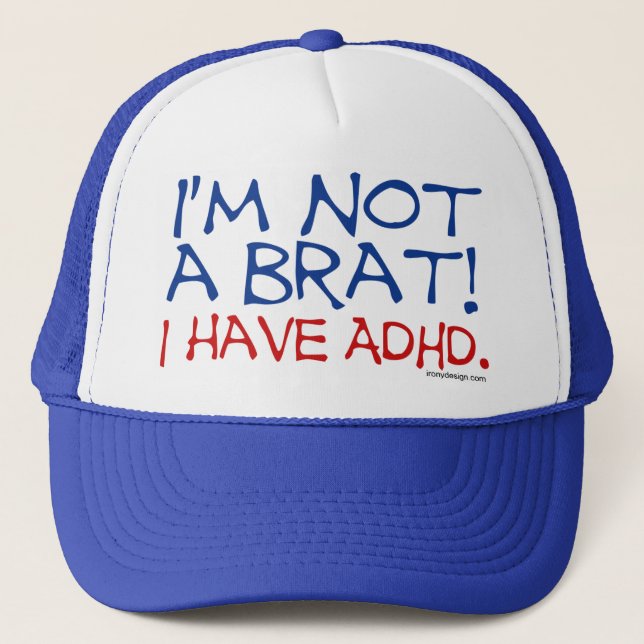 Casquette Je ne suis pas un gosse ! J'ai le TDAH (Devant)