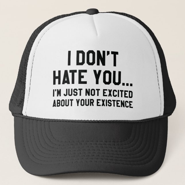 Casquette Je ne te déteste pas (Devant)
