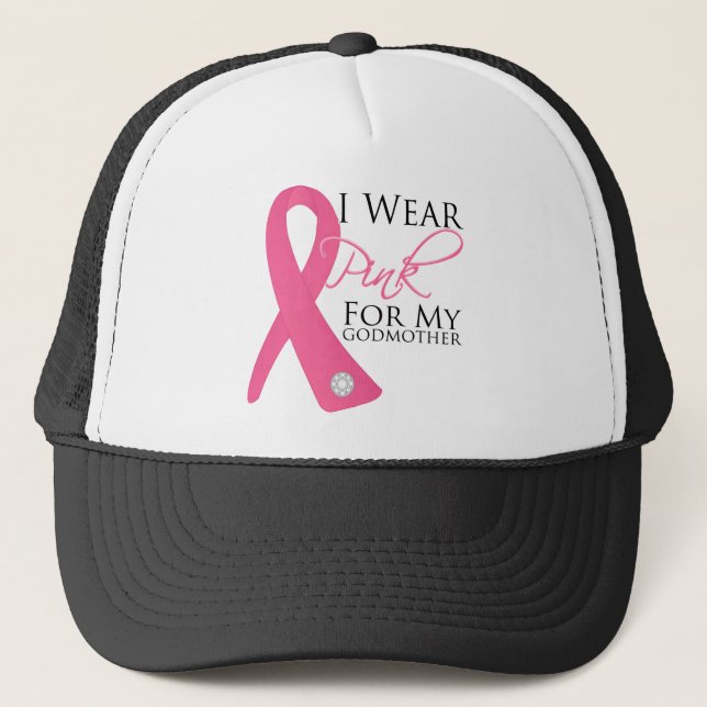 Casquette Je Porte Le Godmère Rose Cancer Du Sein (Devant)