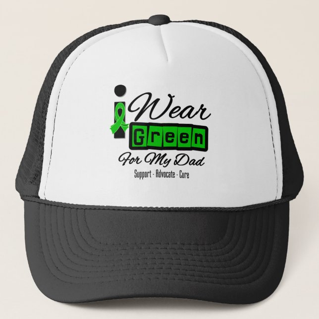 Casquette Je porte le papa vert de ruban (rétro) - (Devant)