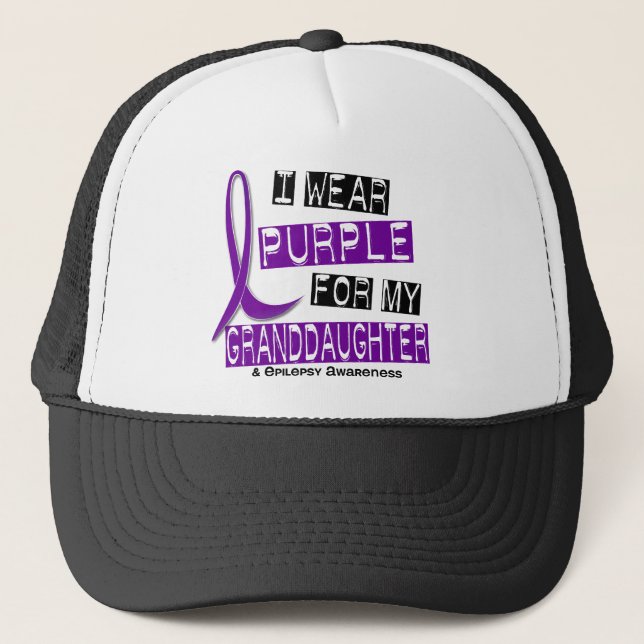 Casquette Je porte le pourpre pour ma épilepsie de la (Devant)